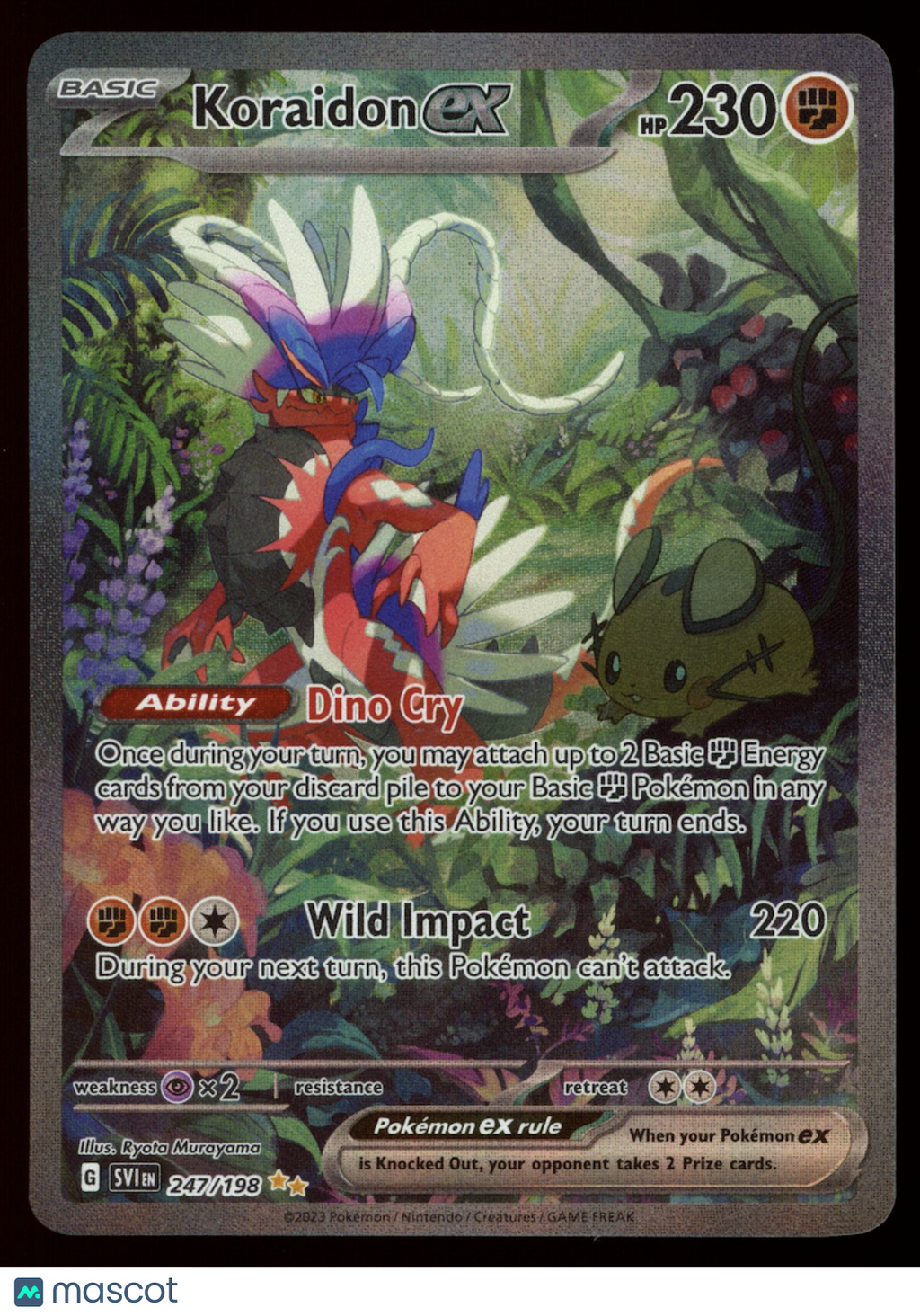 KORAIDON EX 2023 Pokemon Scarlet & Violet #247 Special Illustration Rare
