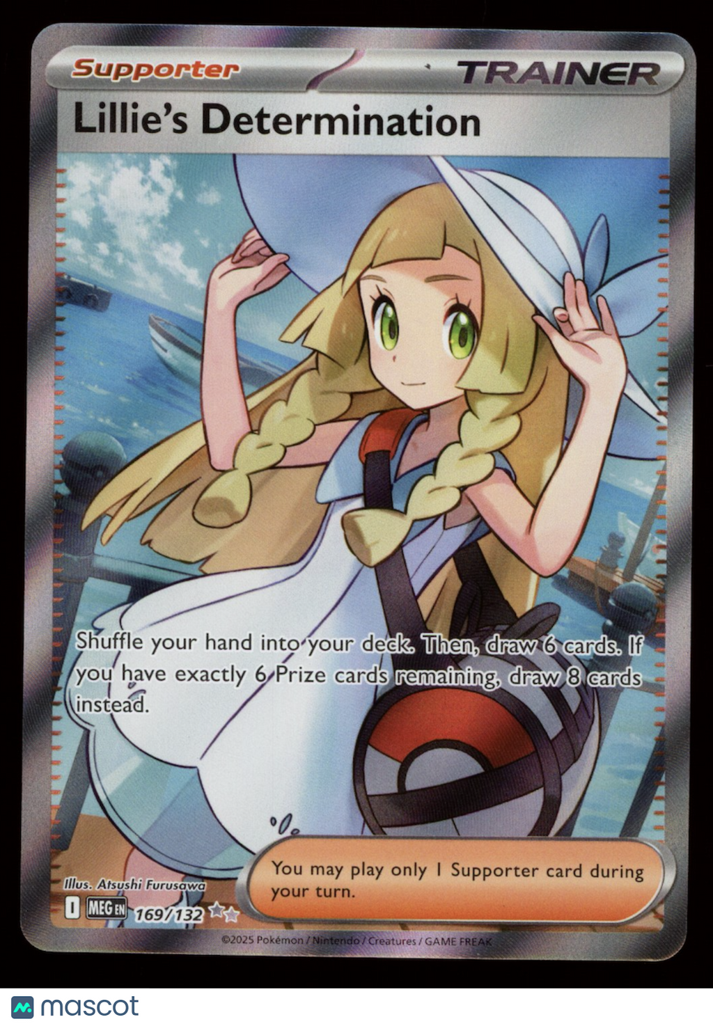 LILLIE'S DETERMINATION 2025 Pokemon Mega Evolution #169 Full Art Ultra Rare