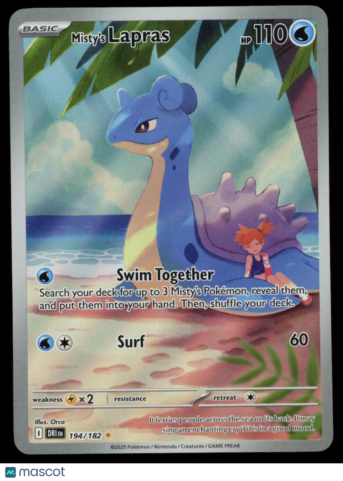 MISTY'S LAPRAS 2025 Pokemon S&V Destined Rivals Illustration Rare #194/182