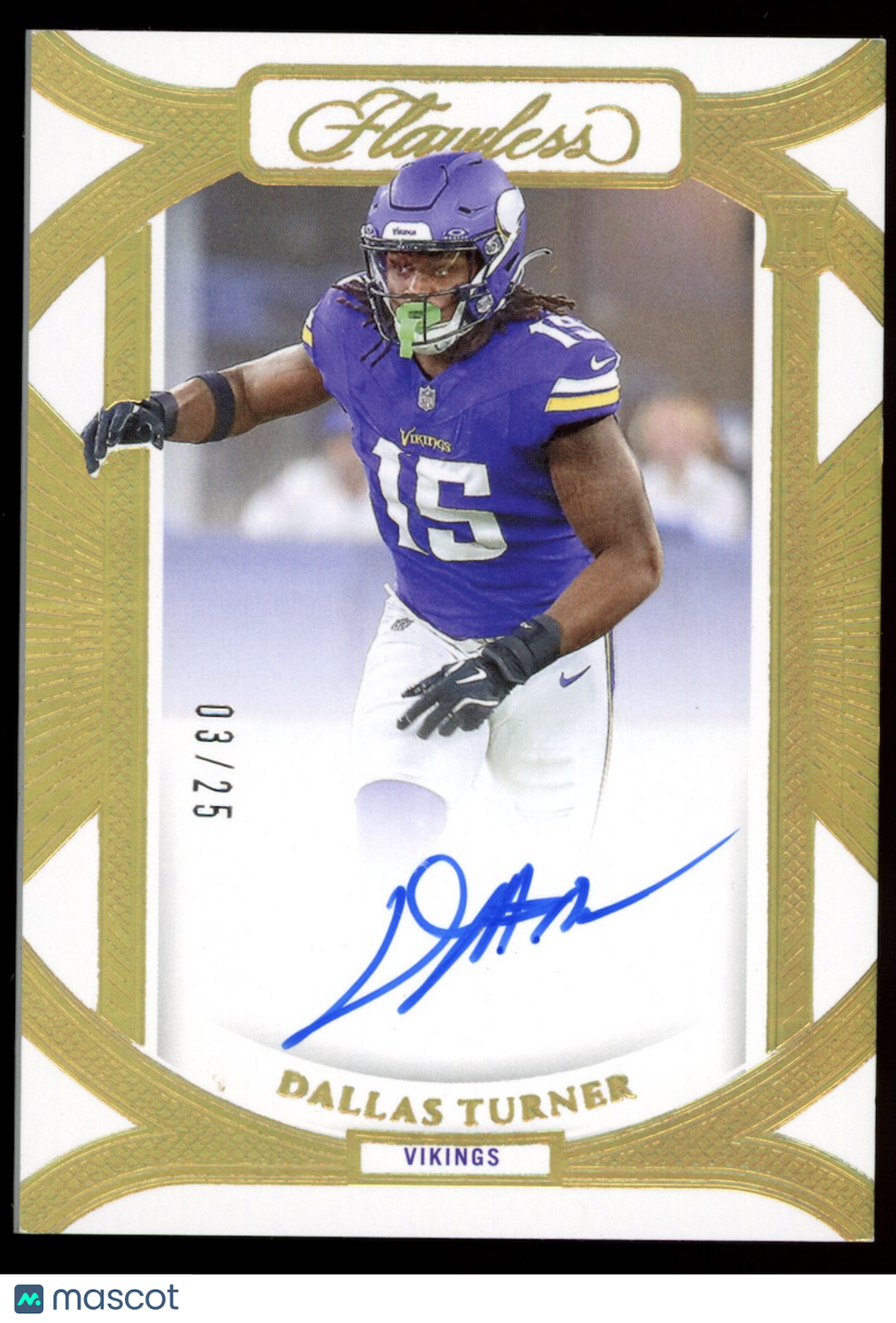 DALLAS TURNER 2024 Panini Flawless Rookie Frame Signatures Auto /25 #RFS-DTR
