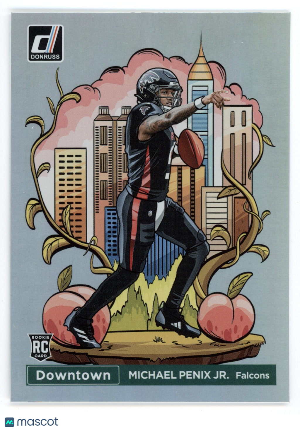 MICHAEL PENIX JR. 2024 Panini Donruss Rookie Downtown Case Hit SSP #14 Falcons