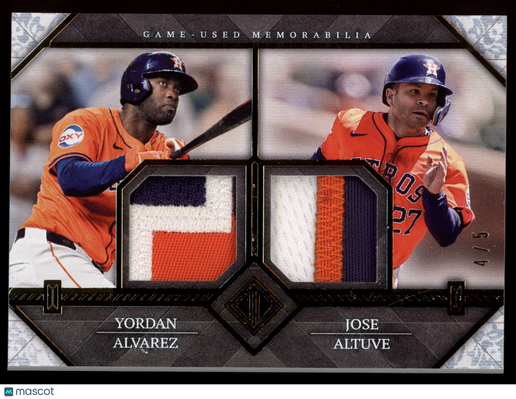 YORDAN ALVAREZ JOSE ALTUVE 2024 Topps Transcendent Collection Dual Patch /5