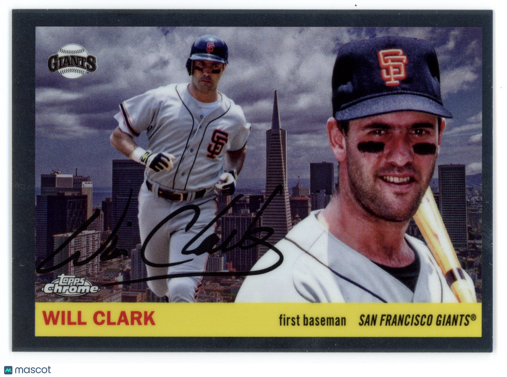 WILL CLARK 2025 Topps Chrome Platinum City Image Variation SP #55CV-64 Giants