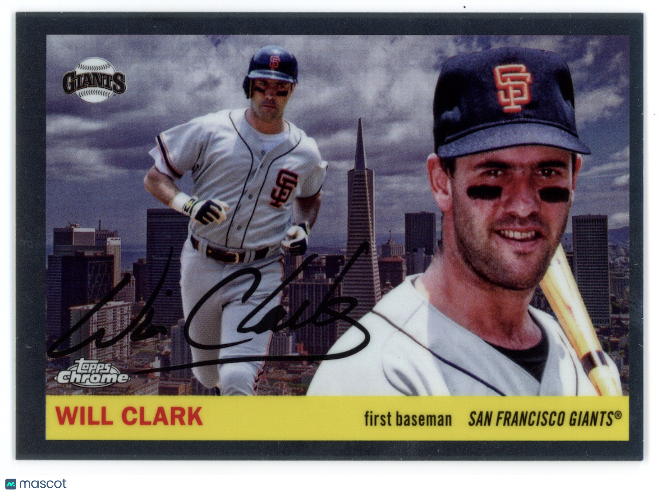 WILL CLARK 2025 Topps Chrome Platinum City Image Variation SP #55CV-64 Giants