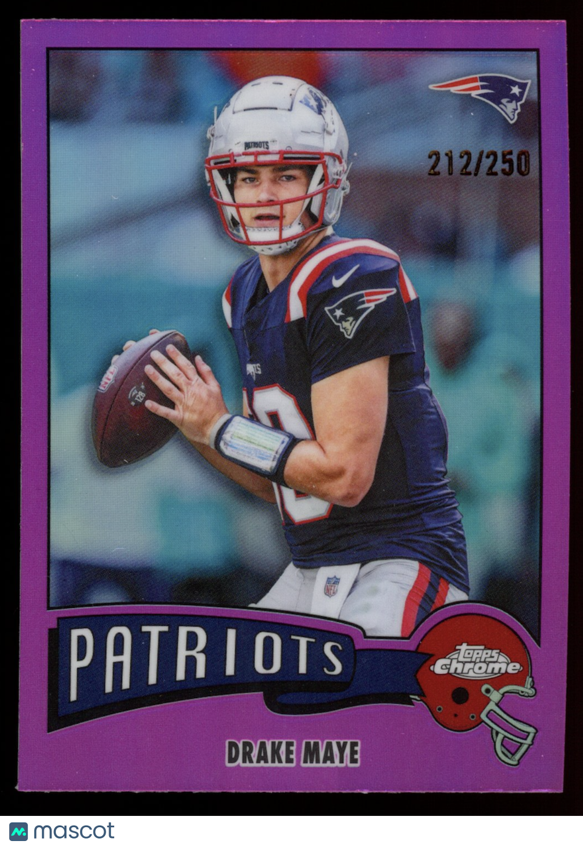 DRAKE MAYE 2025 Topps Chrome 1975 Pink Refractor /250 #1975-23 Patriots