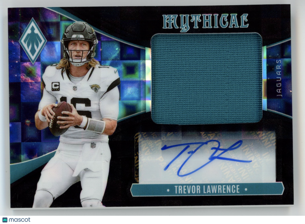 TREVOR LAWRENCE 2025 Panini Phoenix Mythical Patch Auto /99 #MMA-TLE Jaguars