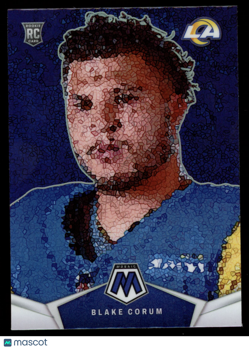 BLAKE CORUM 2024 Panini Mosaic Micro Mosaic Rookie Case Hit SSP #MM-BCM Rams
