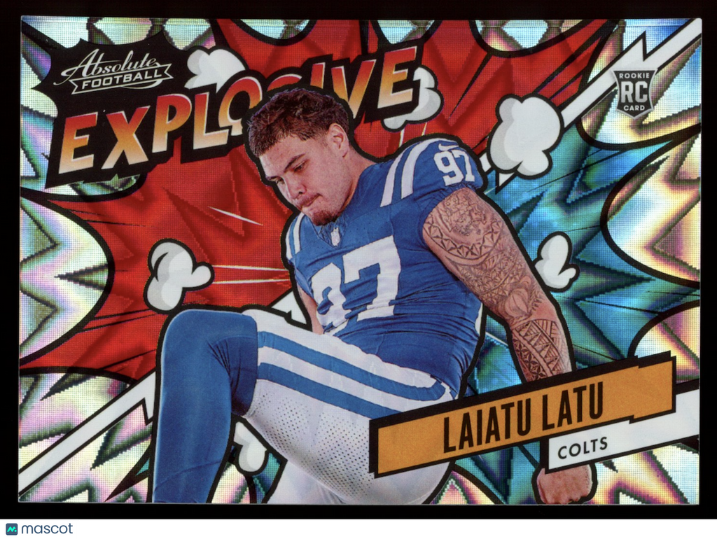 LAIATU LATU 2024 Panini Absolute Explosive Rookie Case Hit SSP #EX-LLU Colts