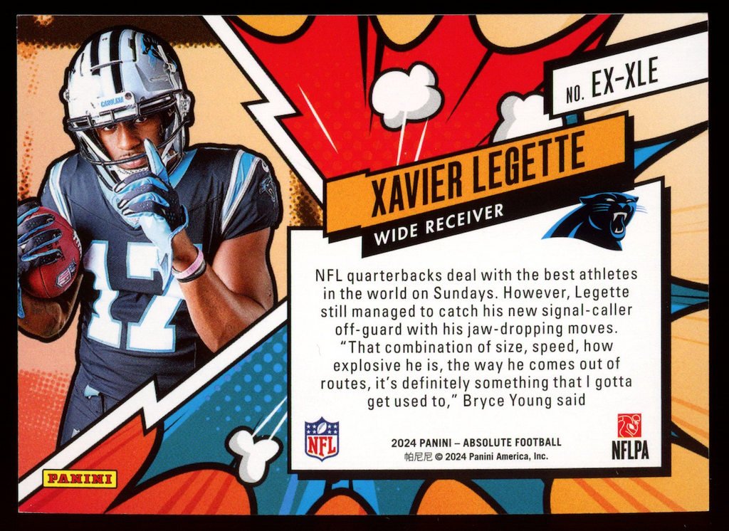 XAVIER LEGETTE 2024 Panini Absolute Explosive Rookie Case Hit SSP #EX-XLE