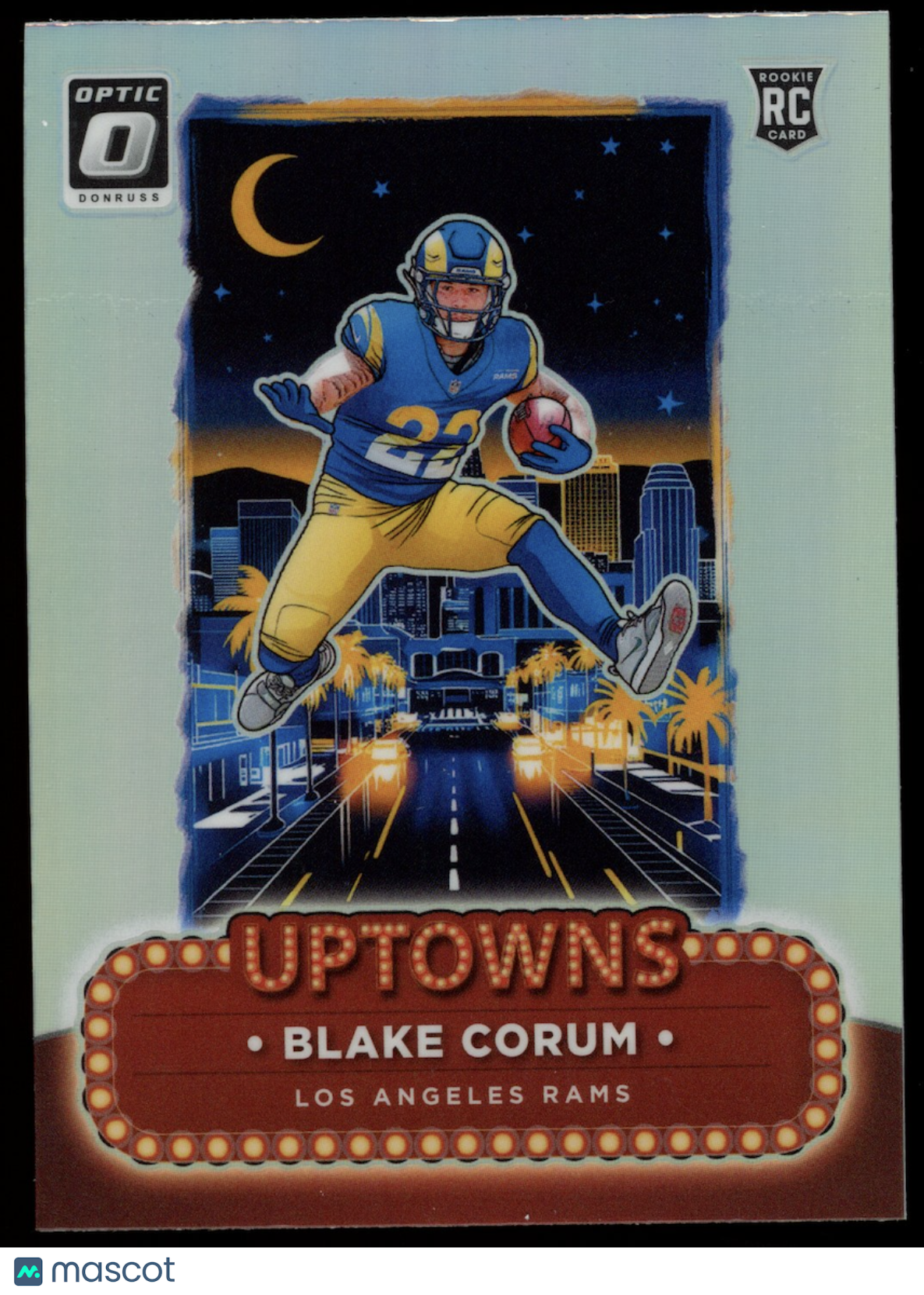 BLAKE CORUM 2024 Panini Donruss Optic Uptowns Rookie Case Hit SSP #14 Rams