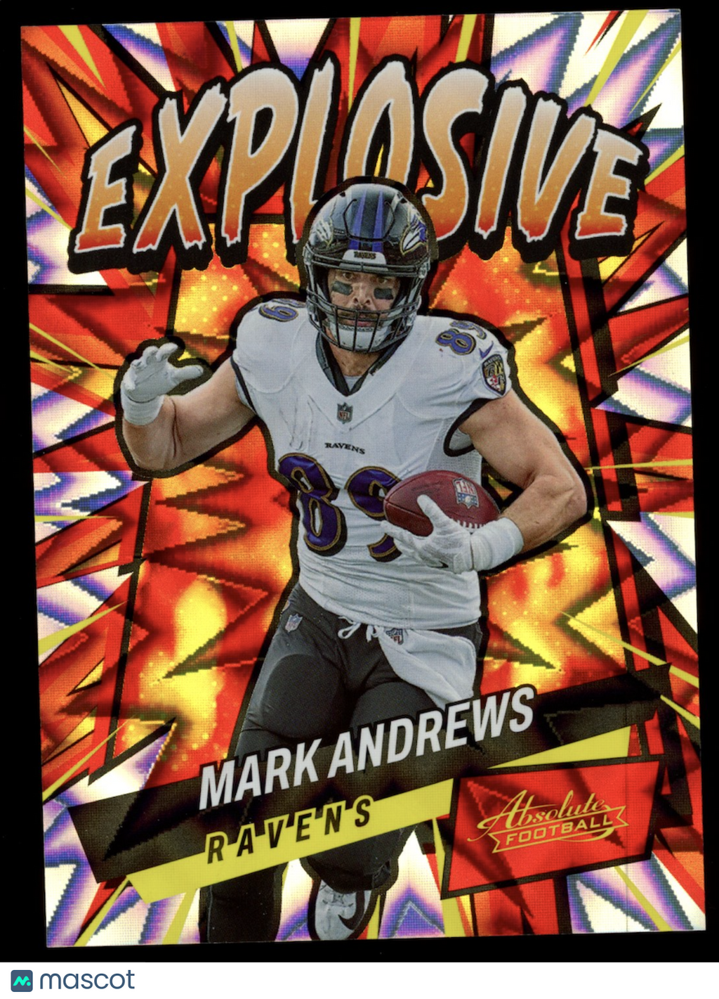 MARK ANDREWS 2022 Panini Absolute Explosive Case Hit SSP #E31 Ravens