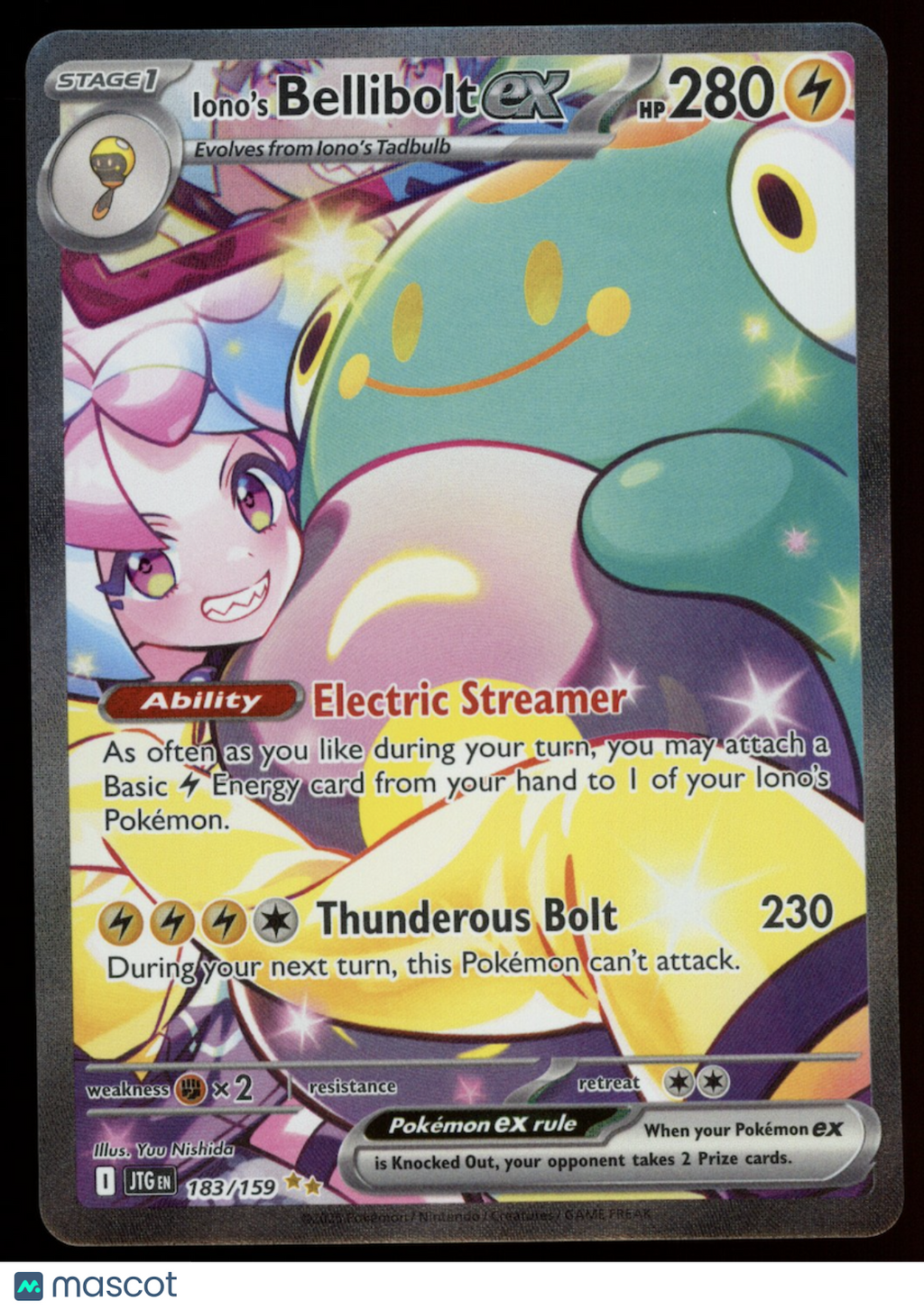 IONO'S BELLIBOLT EX 2025 Pokemon Journey Together Special Illustration Rare #183