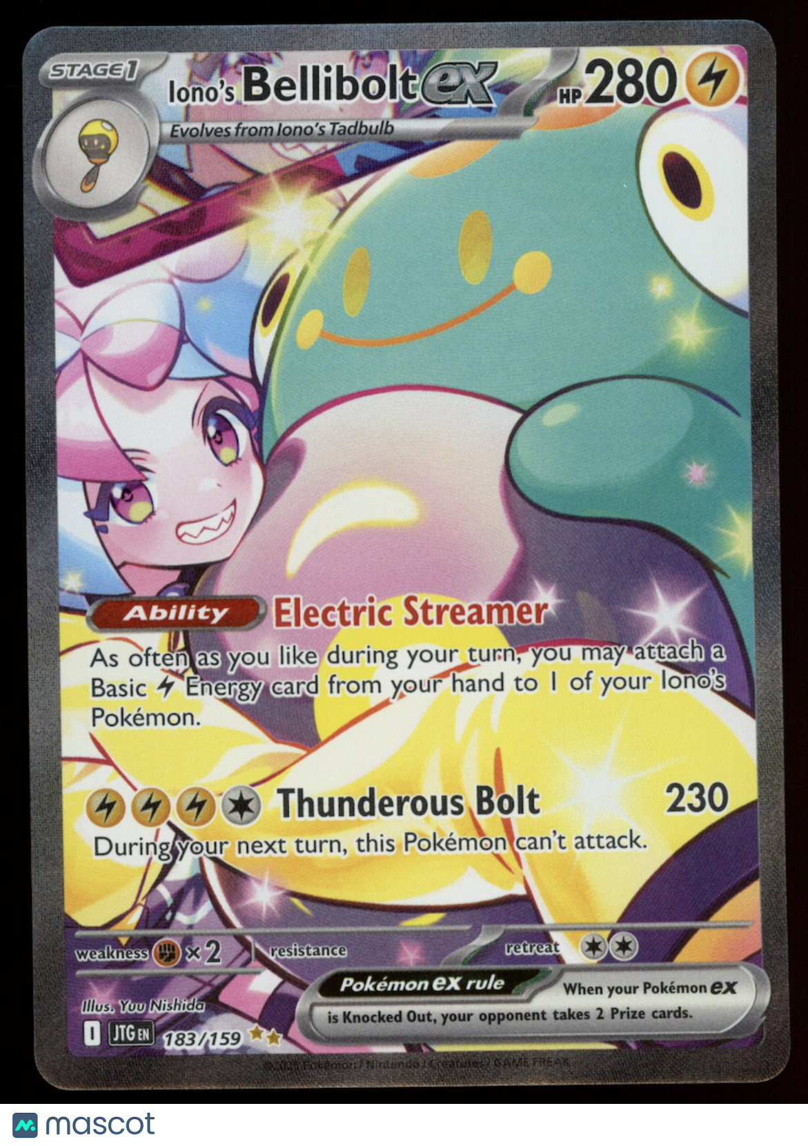 IONO'S BELLIBOLT EX 2025 Pokemon Journey Together Special Illustration Rare #183
