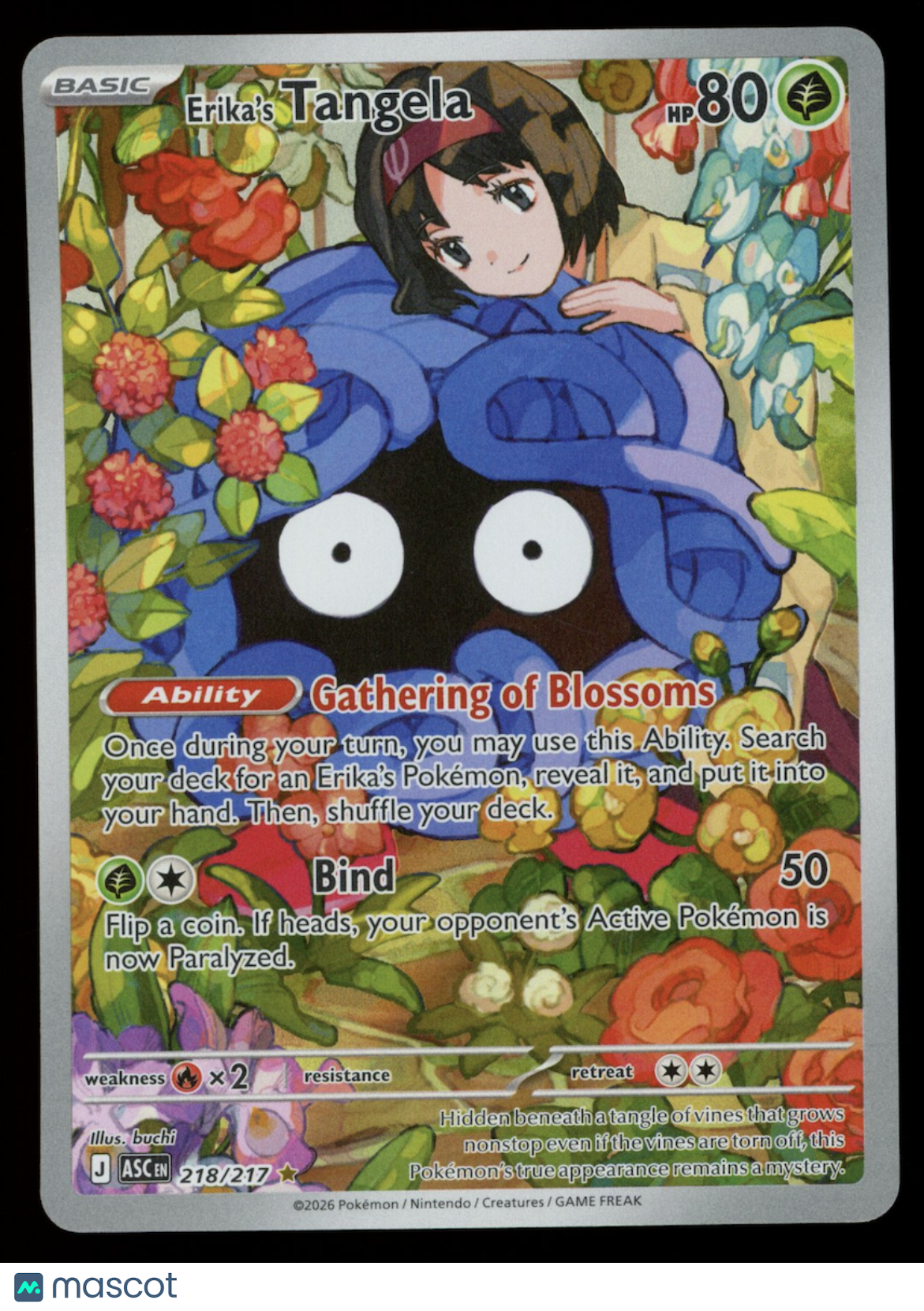 ERIKA'S TANGELA Pokemon Mega Evolution Ascended Heroes Illustration Rare #218