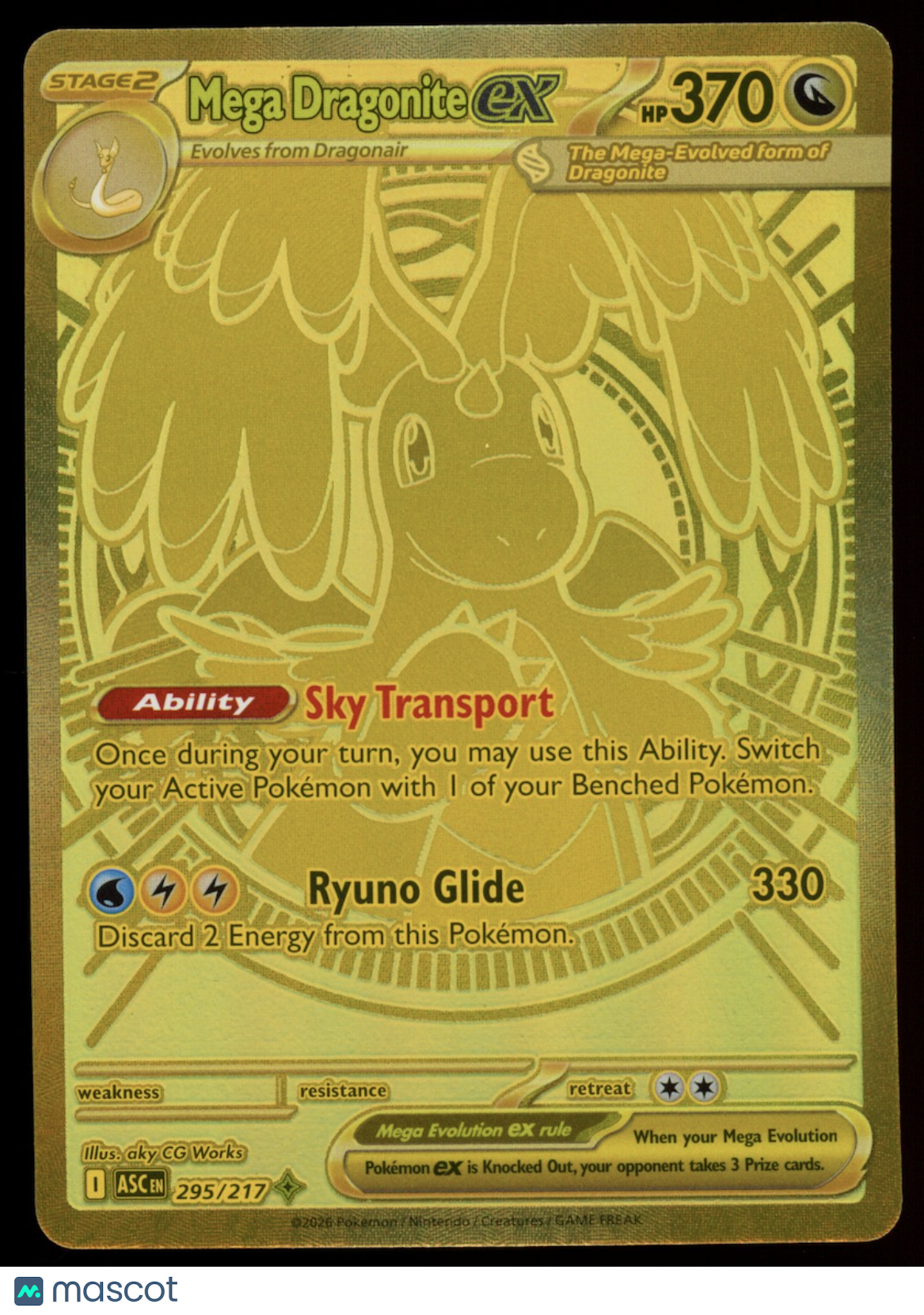MEGA DRAGONITE EX 2026 Mega Evolution Ascended Heroes #295 Mega Hyper Rare