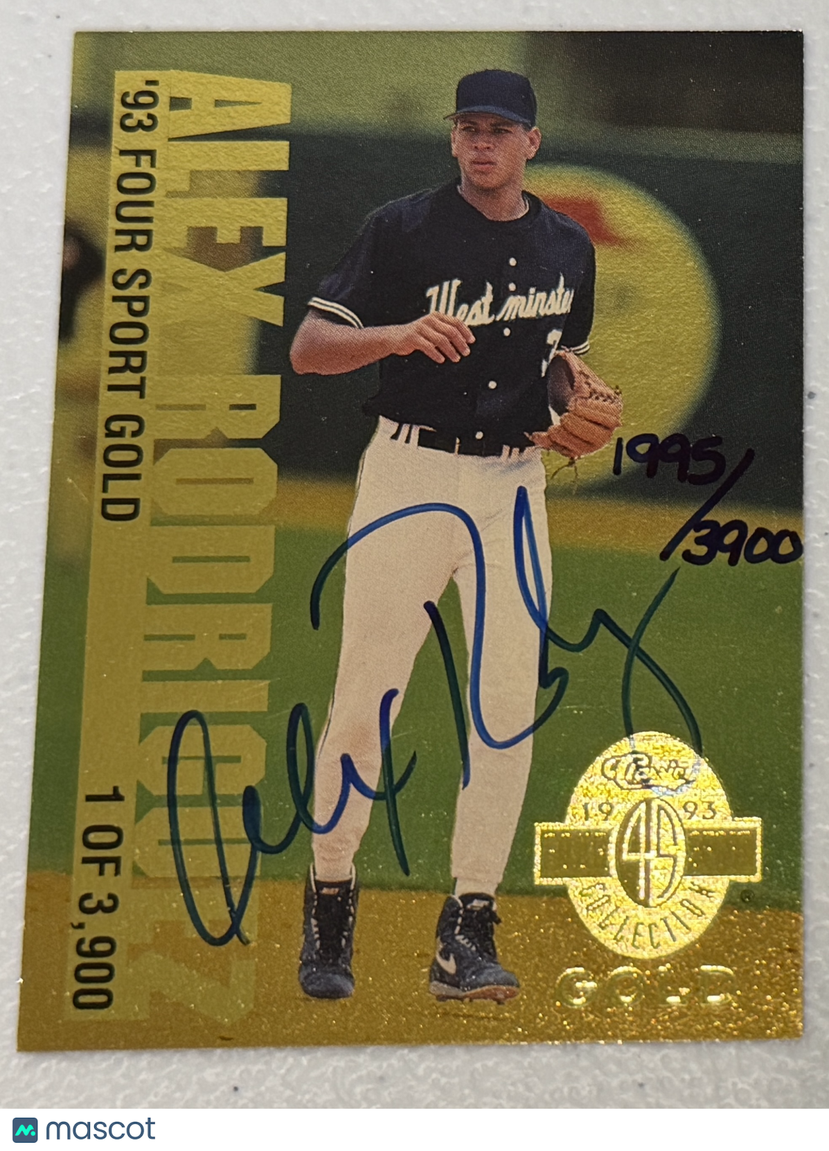 ALEX RODRIGUEZ 1993 Classic Four Sport Gold Rookie Auto /3900 Mariners