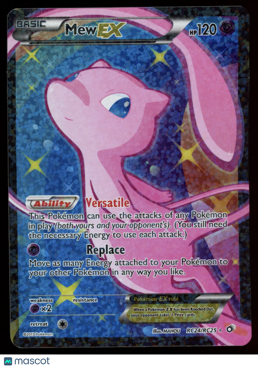MEW EX 2013 Pokemon Legendary Treasures Radiant Collection #RC24 Ultra Rare