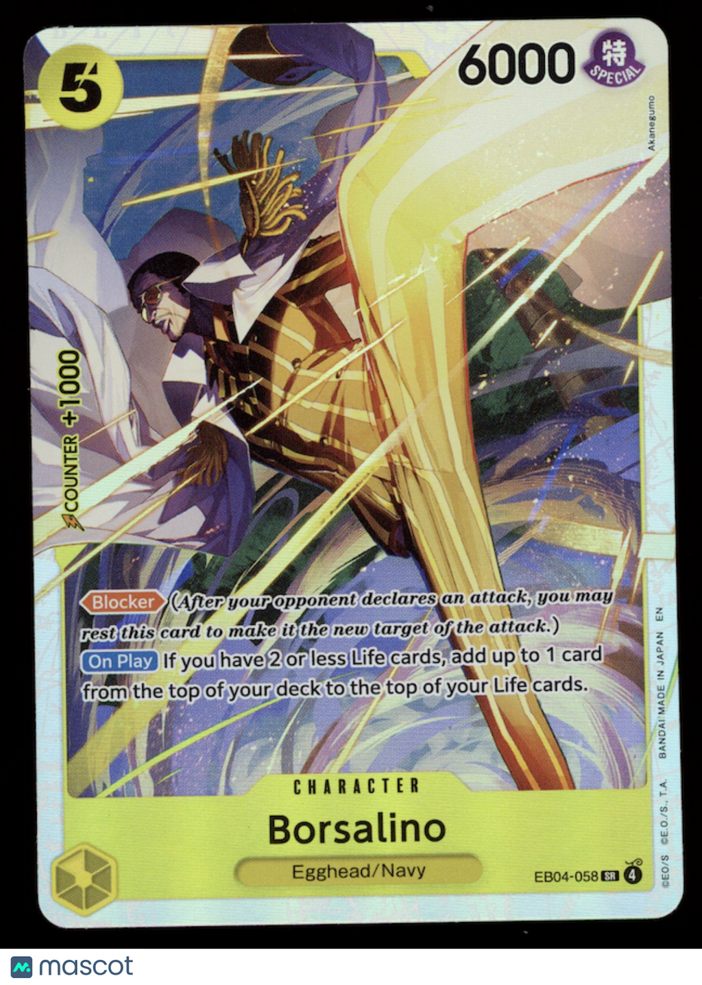 BORSALINO One Piece Extra Booster Adventure on Kami's Island #EB04-058 SR