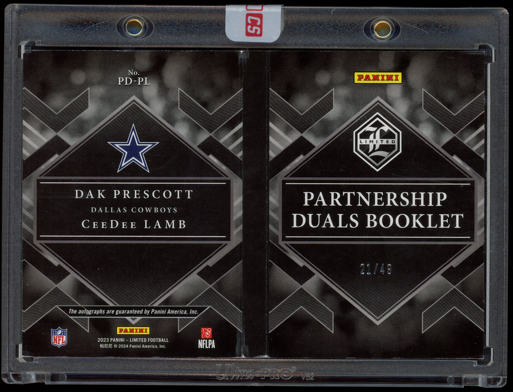 DAK PRESCOTT CEEDEE LAMB 2023 Limited Partnership Duals Booklet Auto /49 #PD-PL