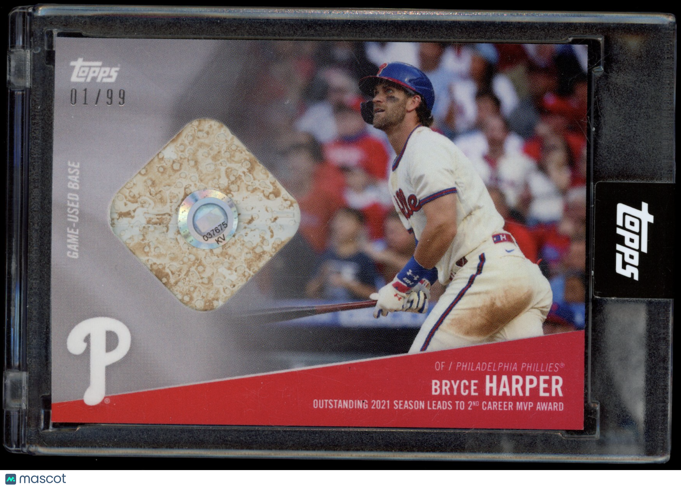 BRYCE HARPER 2021 Topps Now MVP Game Used Base Relic /99 #BHMVPA Phillies