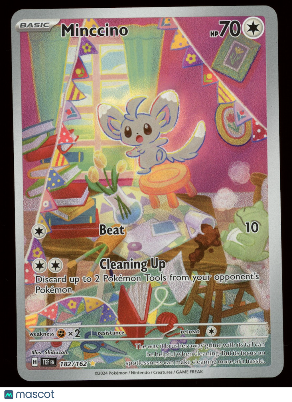 MINCCINO 2024 Pokemon Scarlet & Violet Temporal Forces #182 Illustration Rare