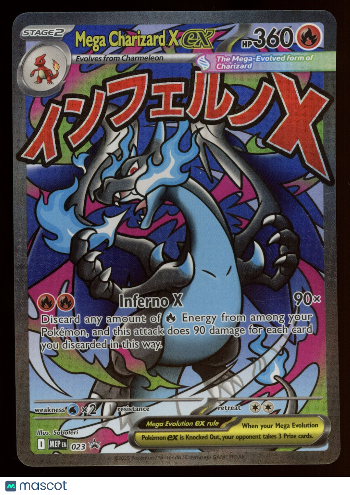 MEGA CHARIZARD X EX Pokemon Mega Evolution UPC Black Star Promo #023