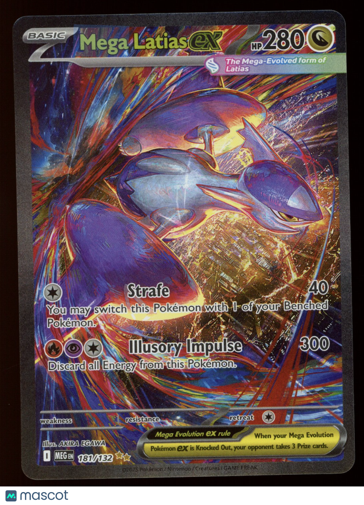 MEGA LATIAS EX 2025 Pokemon Mega Evolution #181/132 Special Illustration Rare