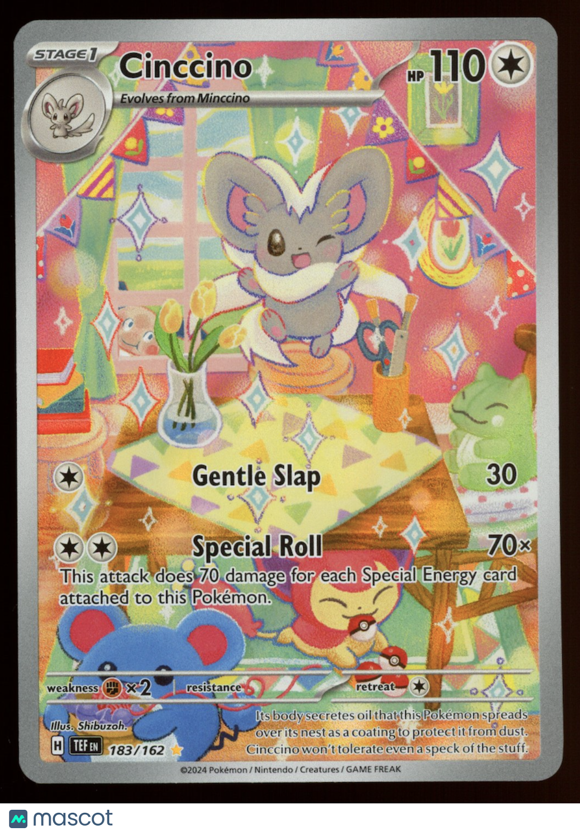 CINCCINO 2024 Pokemon Scarlet Violet Temporal Forces #183/162 Illustration Rare