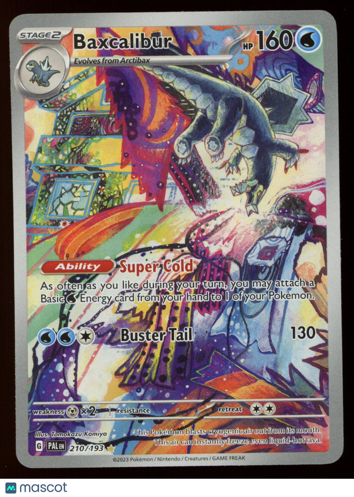 BAXCALIBUR 2023 Pokemon Scarlet Violet Paldea Evolved Illustration Rare #210