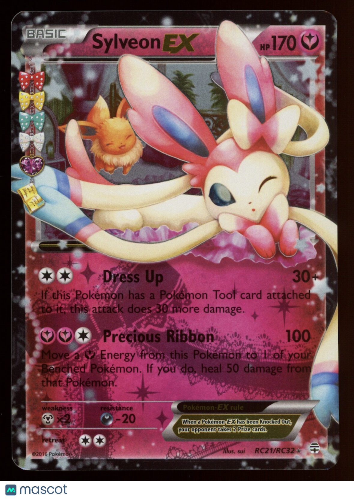 SYLVEON EX 2016 Pokemon Generations Radiant Collection #RC21/RC32 Ultra Rare