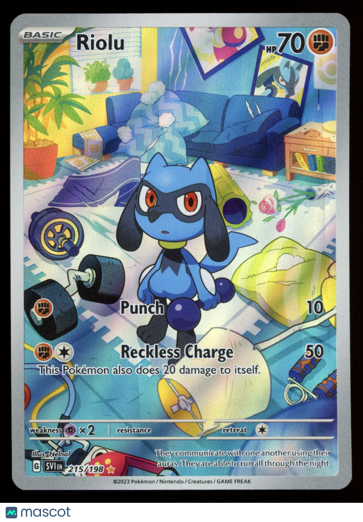 RIOLU 2023 Pokemon Scarlet & Violet #215/198 Illustration Rare