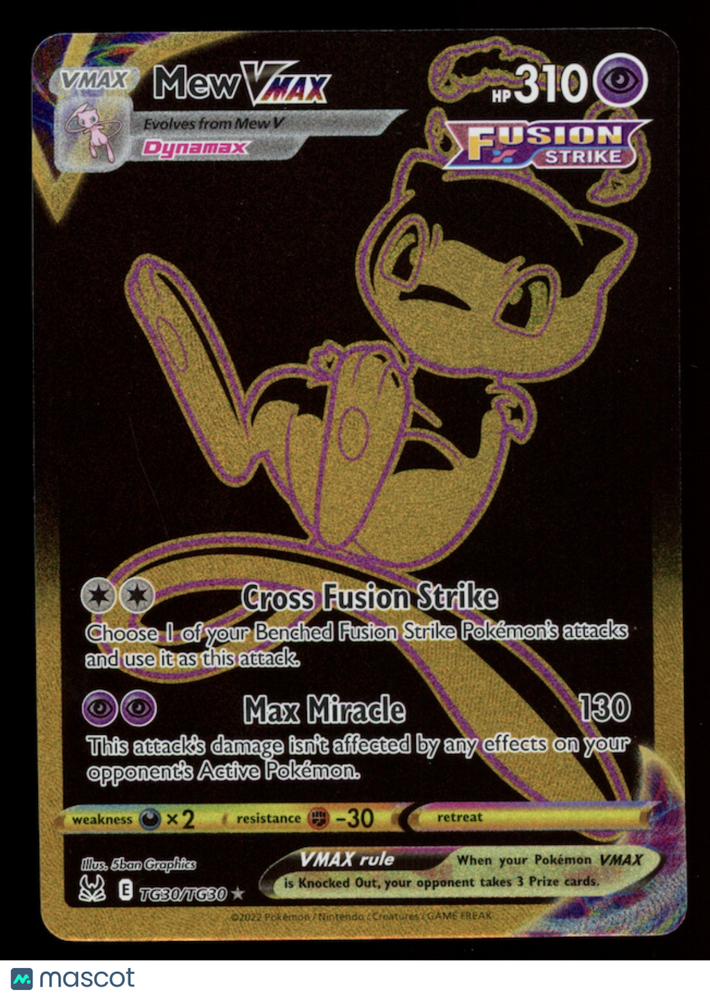 MEW VMAX 2022 Pokemon Sword & Shield Lost Origin Trainer Gallery #TG30 Secret