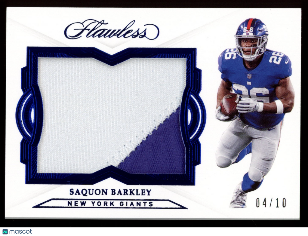 SAQUON BARKLEY 2018 Panini Flawless Rookie Patch Sapphire /10 #RP-SB Giants