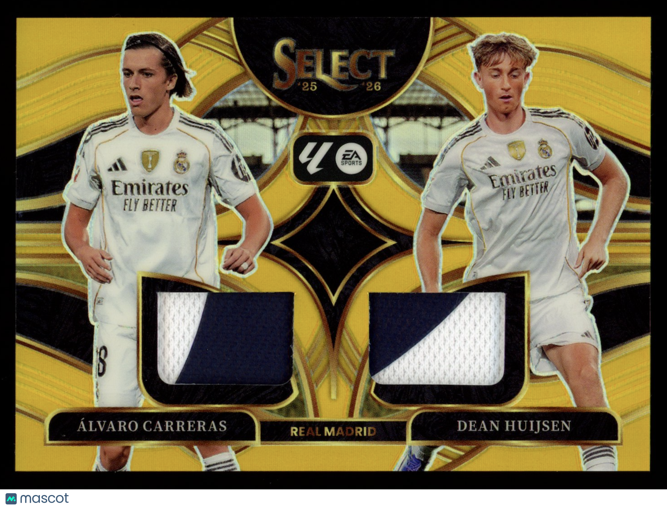 ALVARO CARRERAS DEAN HUJISEN 2025-26 Select La Liga Gold Patch /10 #DS-RM