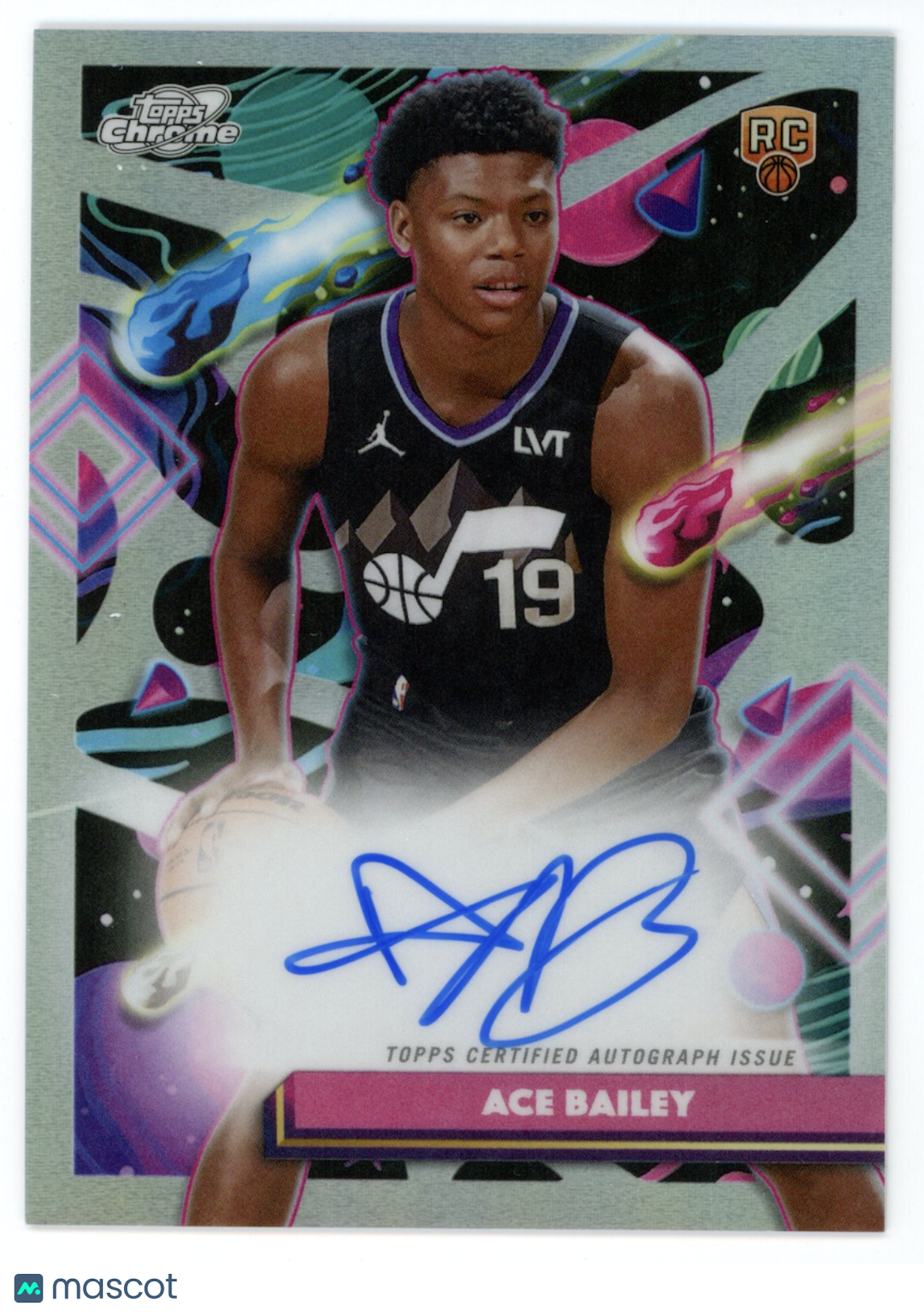 ACE BAILEY 2025-26 Topps Cosmic Chrome Rookie Refractor Auto #CCA-AB Jazz