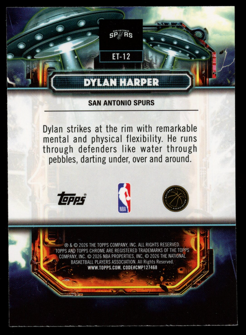 DYLAN HARPER 2025 Topps Chrome Cosmic Extraterrestrial Talent Aqua Equinox /199