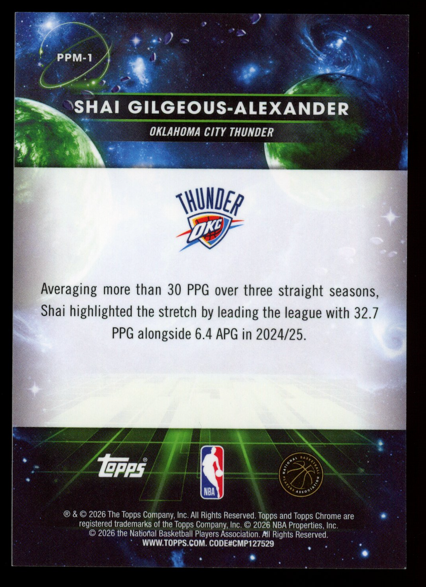 SHAI GILGEOUS-ALEXANDER 2025-26 Topps Cosmic Chrome Planetary Pursuit Mercury