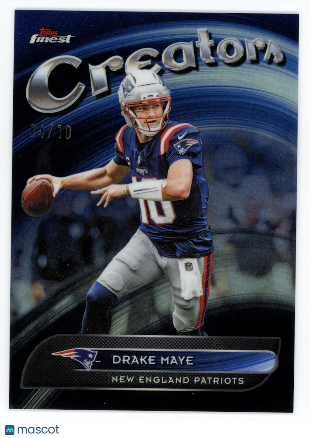 DRAKE MAYE 2025 Topps Finest Creators Black Refractor /10 #CR-21 Patriots