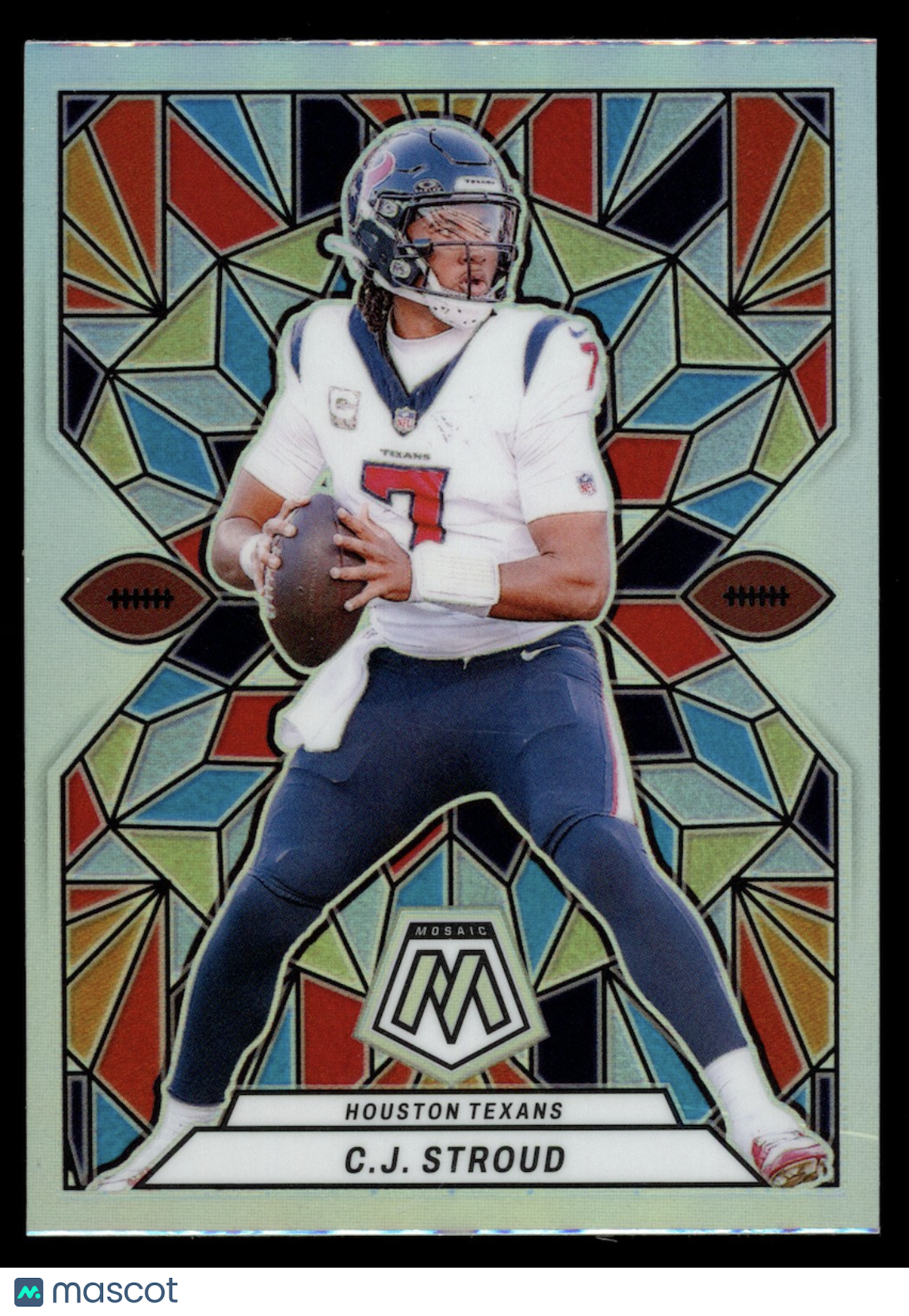 C.J. STROUD 2024 Panini Mosaic Stained Glass Prizm Case Hit SSP #SG-8 Texans