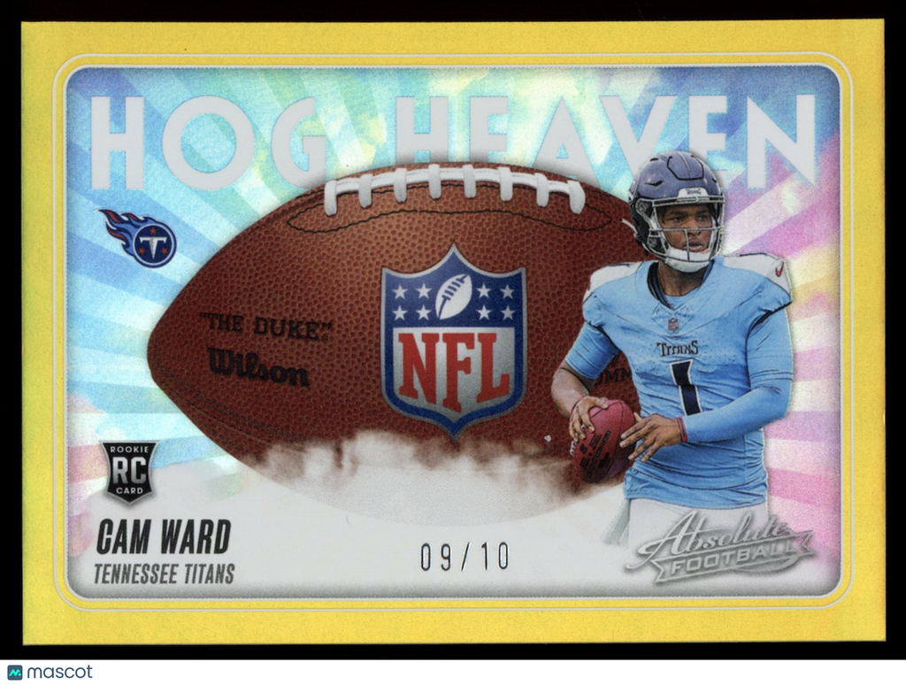 CAM WARD 2025 Panini Absolute Hog Heaven Rookie Gold Spectrum /10 #HH-CWD Titans