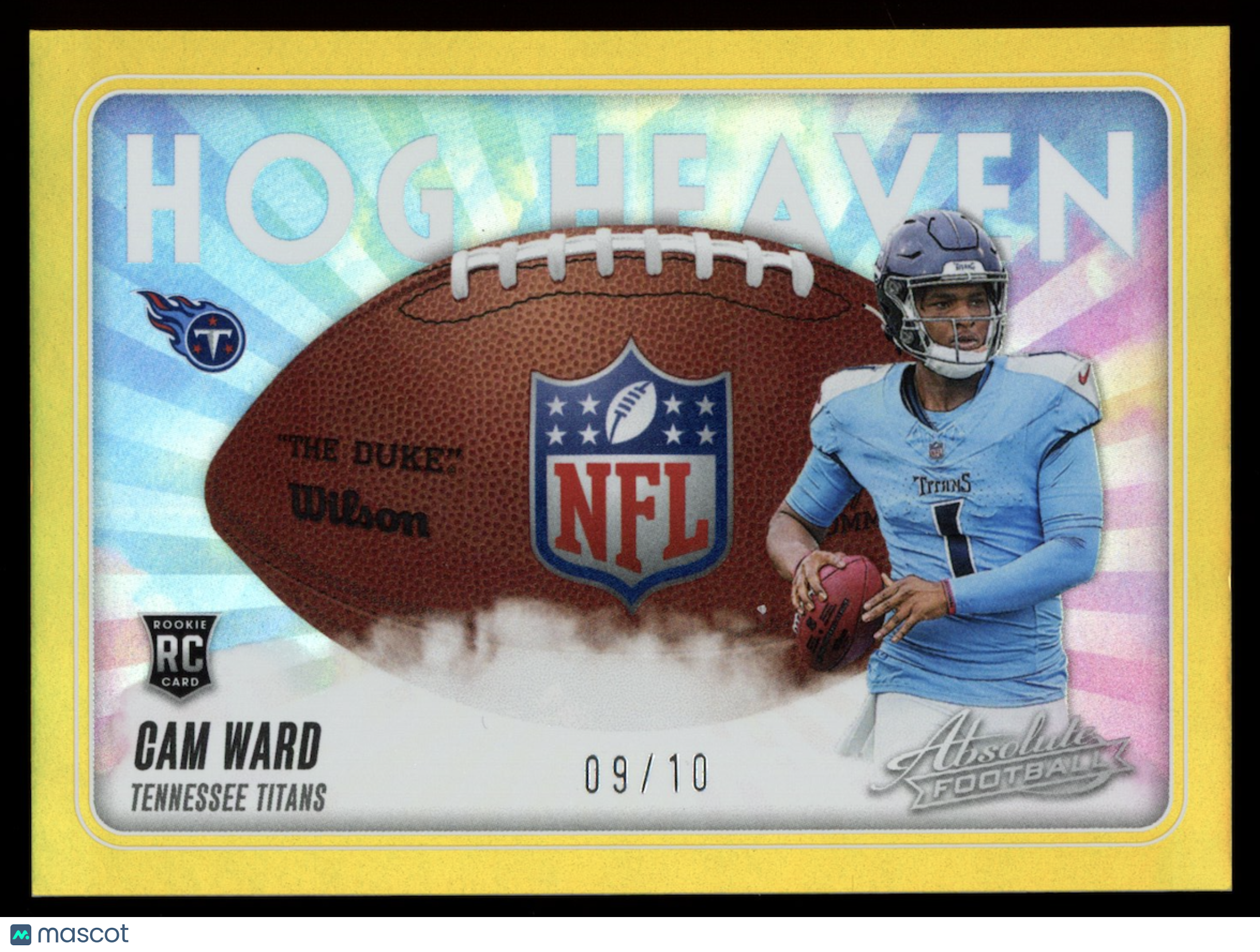 CAM WARD 2025 Panini Absolute Hog Heaven Rookie Gold Spectrum /10 #HH-CWD Titans