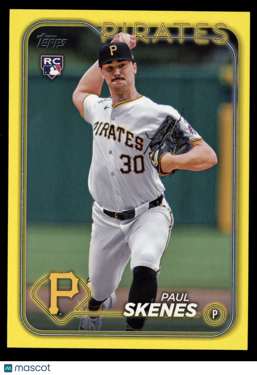 PAUL SKENES 2024 Topps Update Series Rookie Yellow Border #US100 Pirates