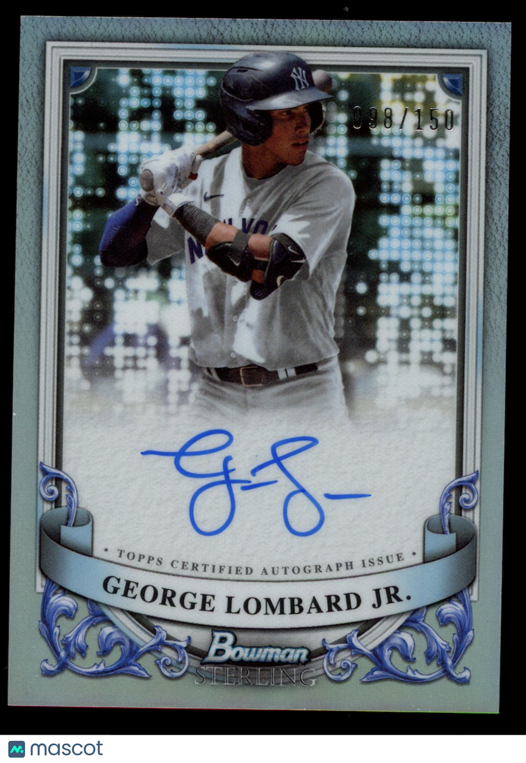 GEORGE LOMBARD JR. 2024 Bowman Sterling Auto Refractor /150 #PA-GL Yankees