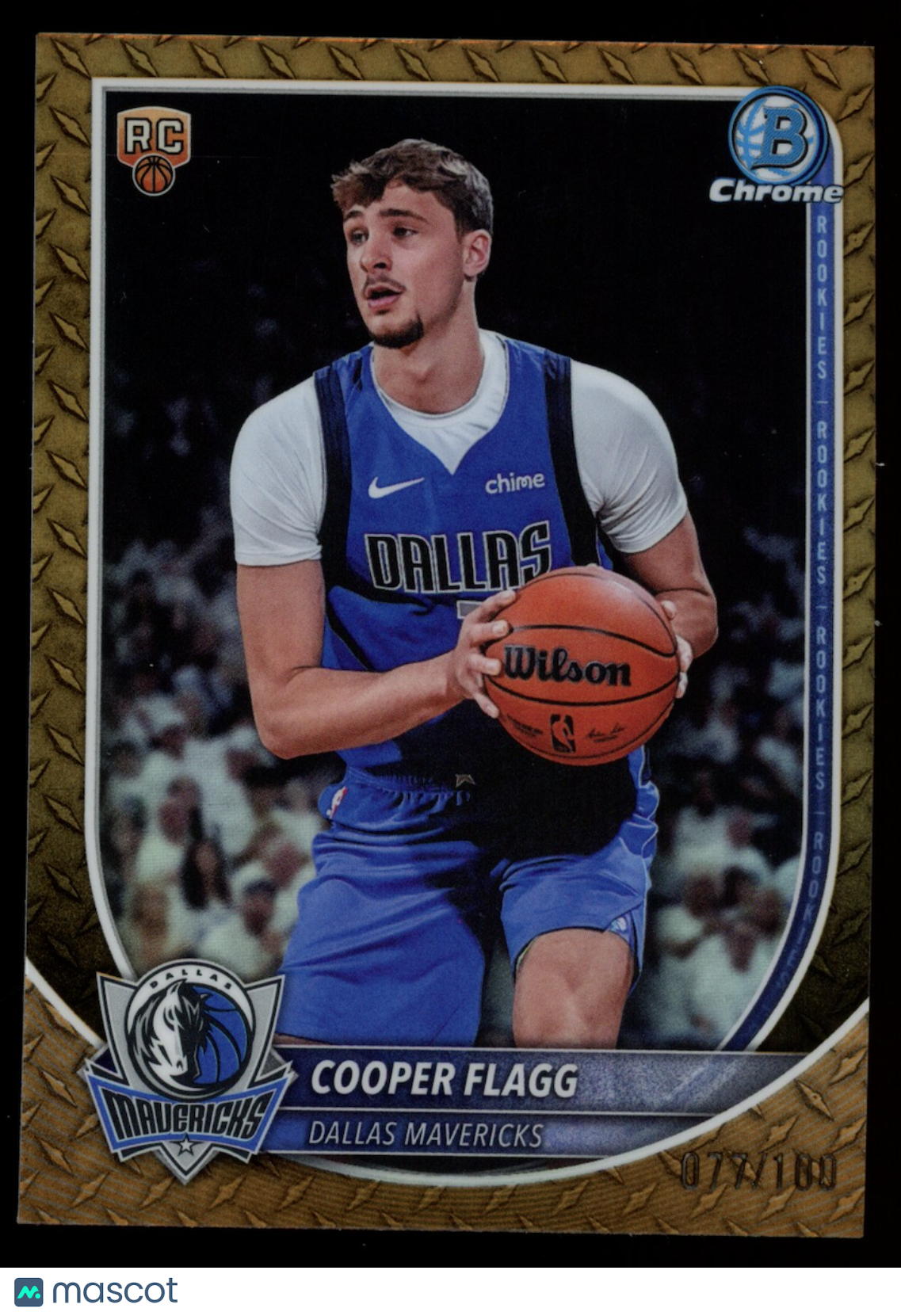 COOPER FLAGG 2025-26 Bowman Chrome Rookie Steel Metal Refractor /100 #BCV-1