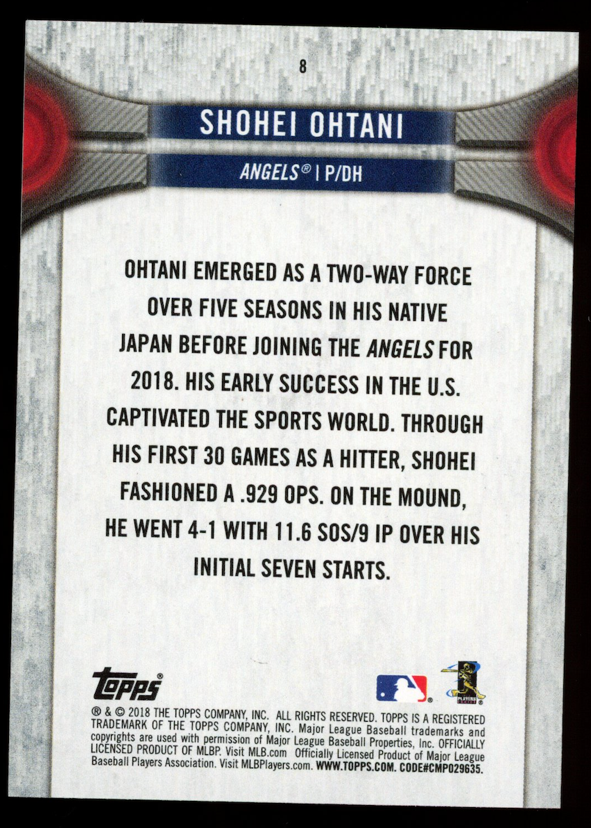 SHOHEI OHTANI 2018 Topps National Baseball Card Day Rookie #8 Angels