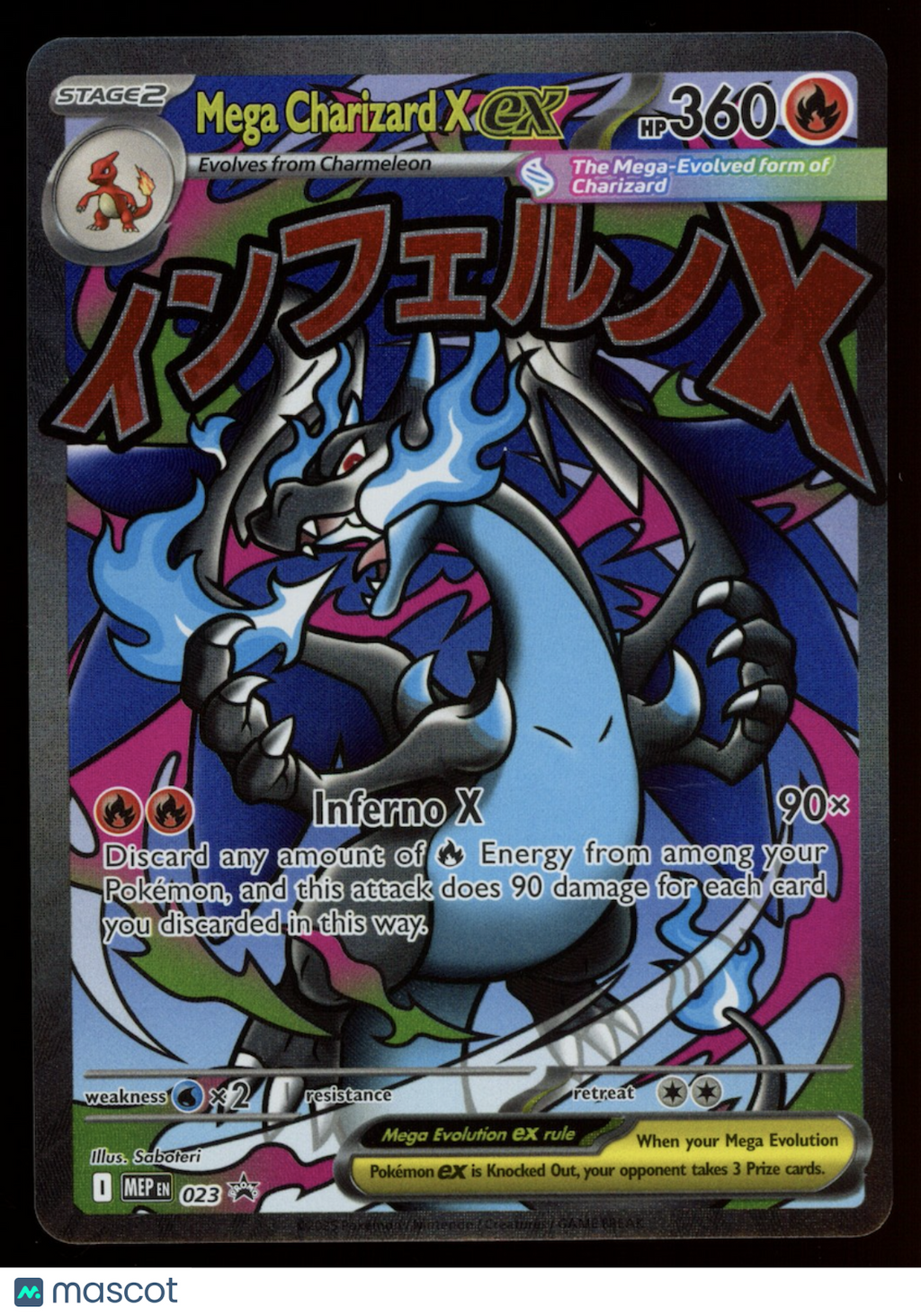MEGA CHARIZARD X EX Pokemon Mega Evolution UPC Black Star Promo #023