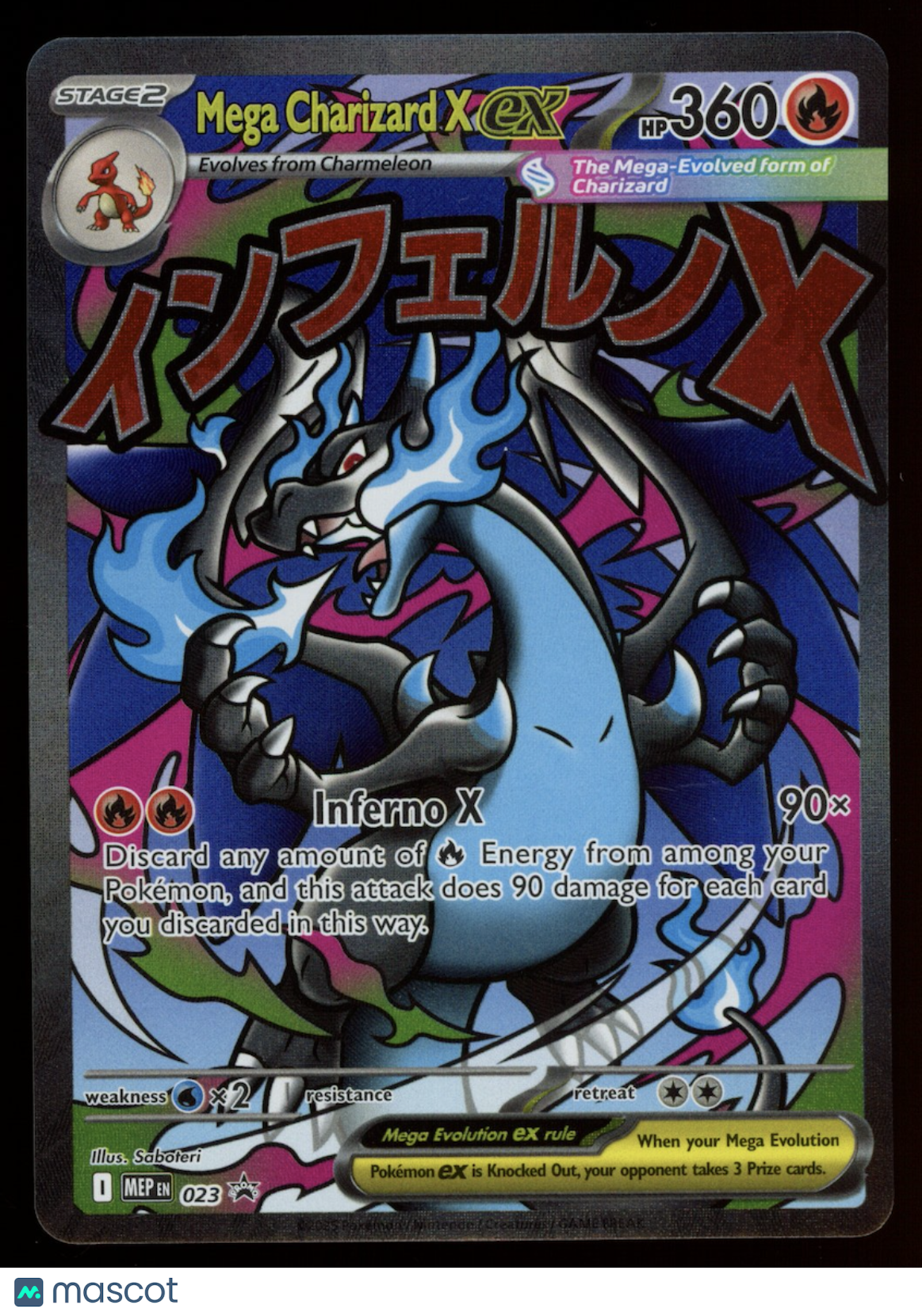 MEGA CHARIZARD X EX Pokemon Mega Evolution UPC Black Star Promo #023