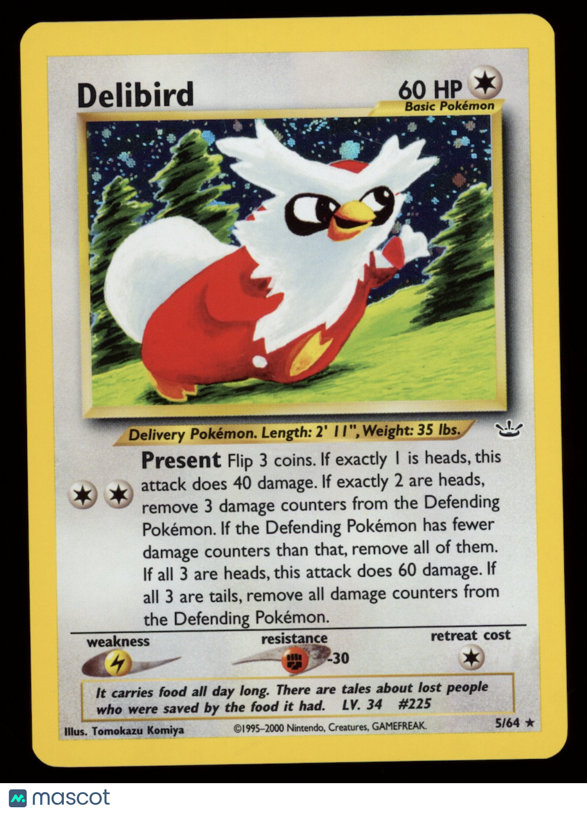 DELIBIRD 2001 Pokemon Neo Revelation #5/64 Holo Rare