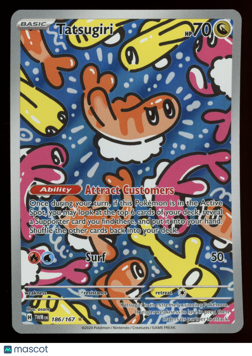TATSUGIRI 2024 Pokemon S&V Twilight Masquerade #186/167 Illustration Rare