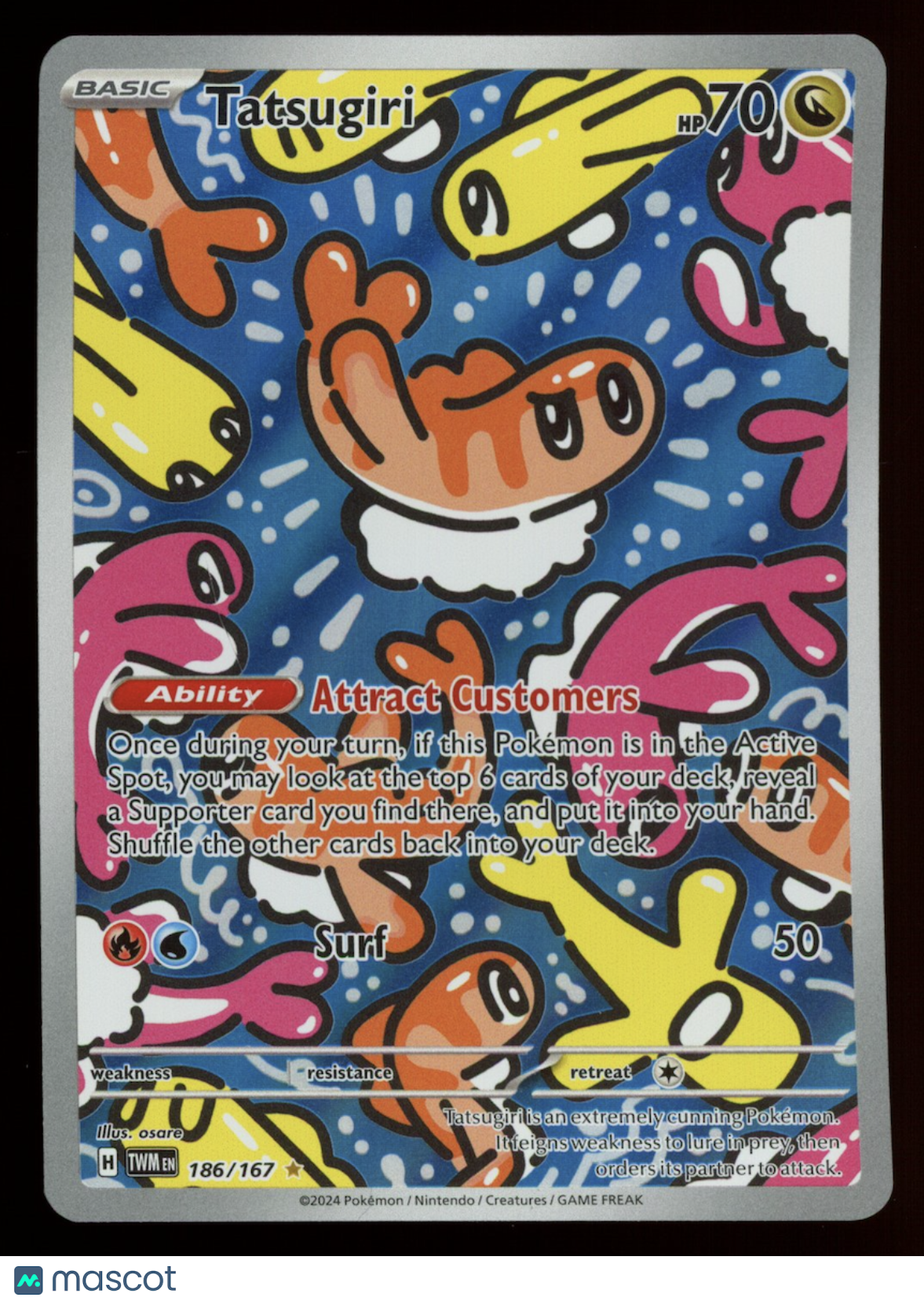 TATSUGIRI 2024 Pokemon S&V Twilight Masquerade #186/167 Illustration Rare